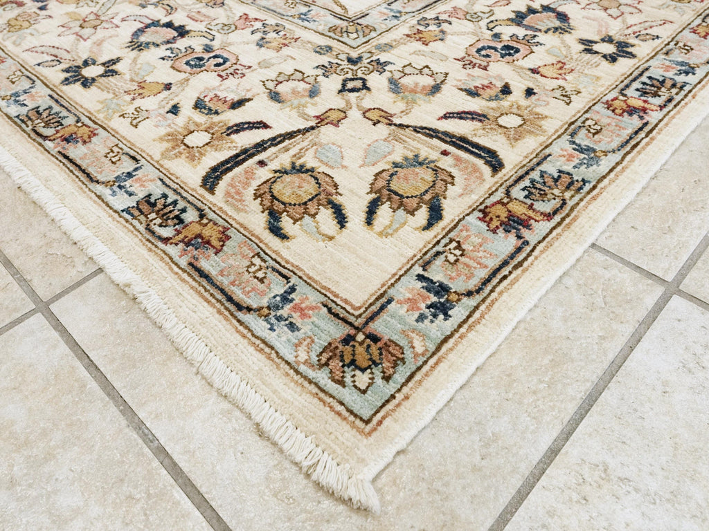 9x12 Ft Beige Serapi Rug - Hand Knotted Area Rug - Persian Design