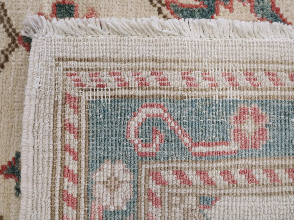 3x5 Ft Beige & Green Serapi Rug - Oriental Wool Rug - Floral Design
