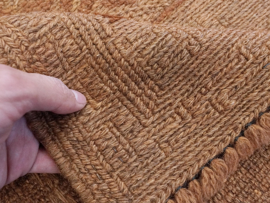 5x6 Ft Vintage Orange Tribal Kilim Rug - Hand Knotted Afghan Wool