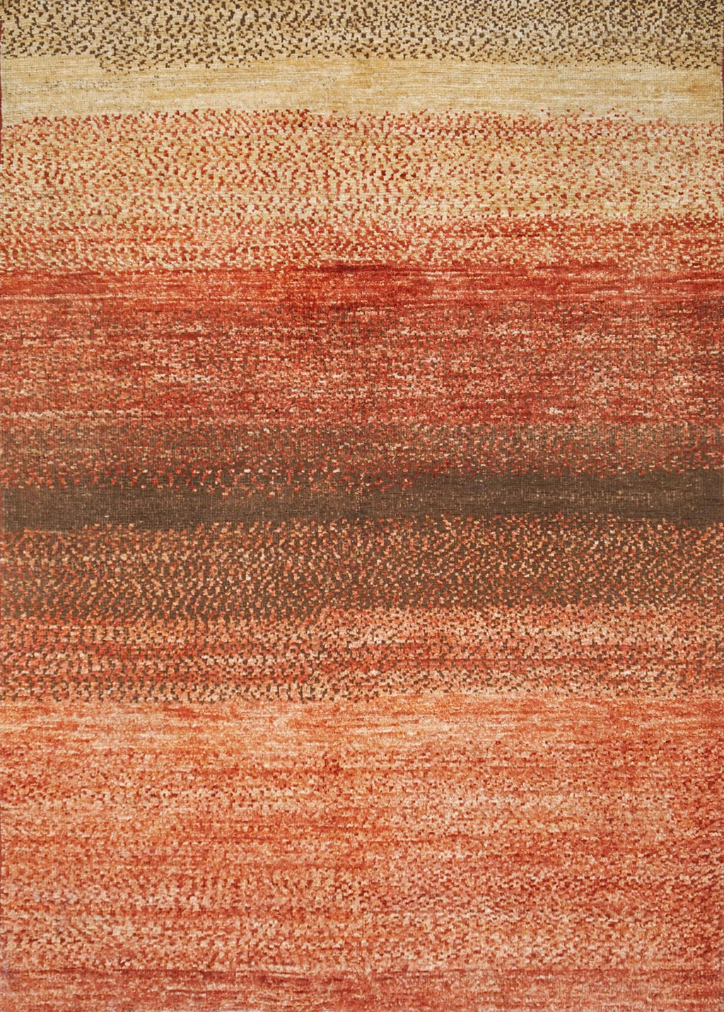 4x6 Ft Orange Gabbeh Rug - Hand Knotted Wool Rug