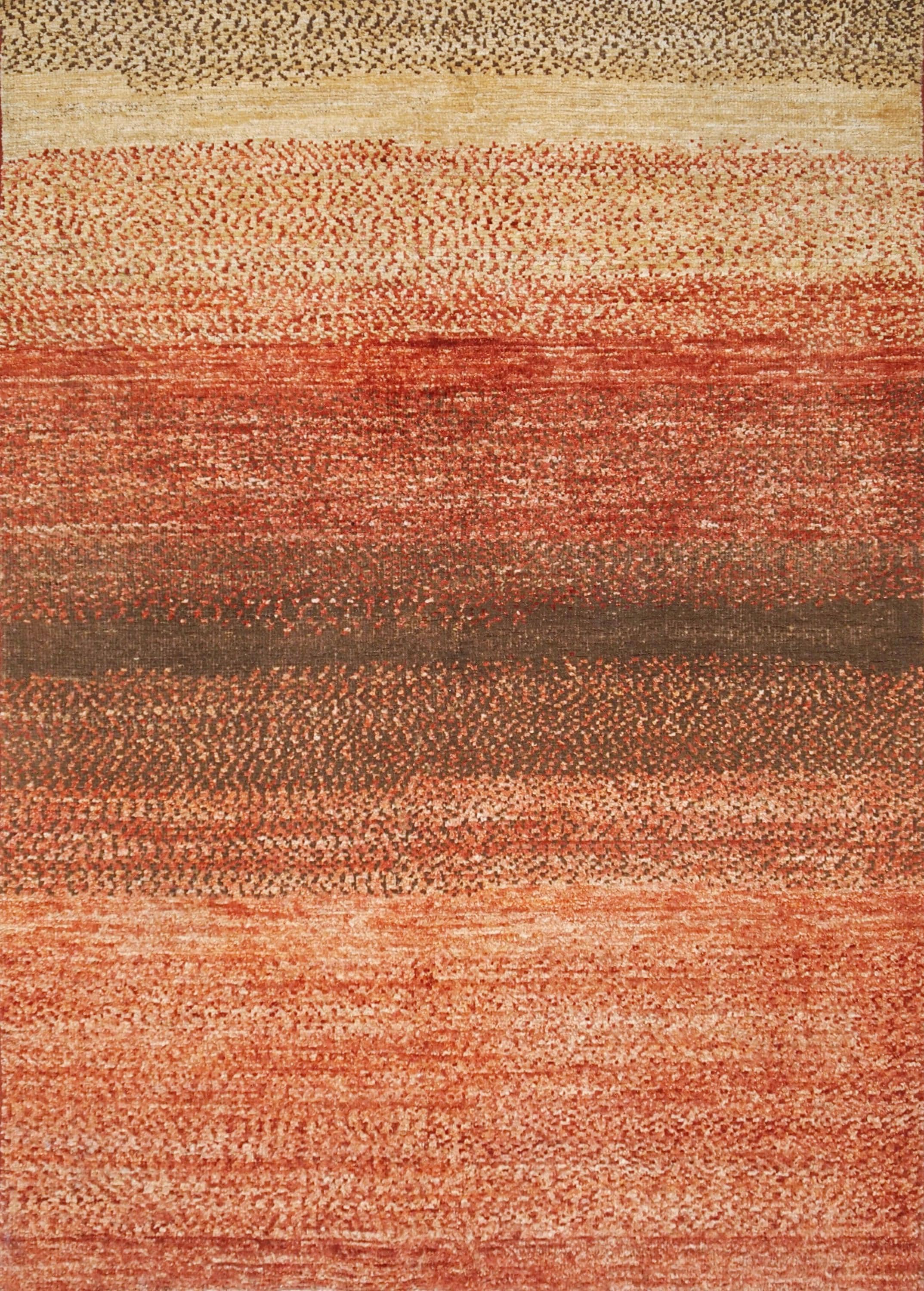 4x6 Ft Orange Gabbeh Rug - Hand Knotted Wool Rug