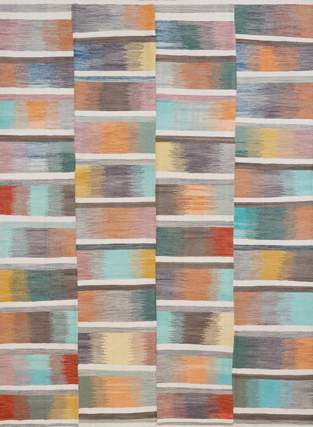 9x12 Ft Colorful Killim Rug - Flat Weave Area Rug