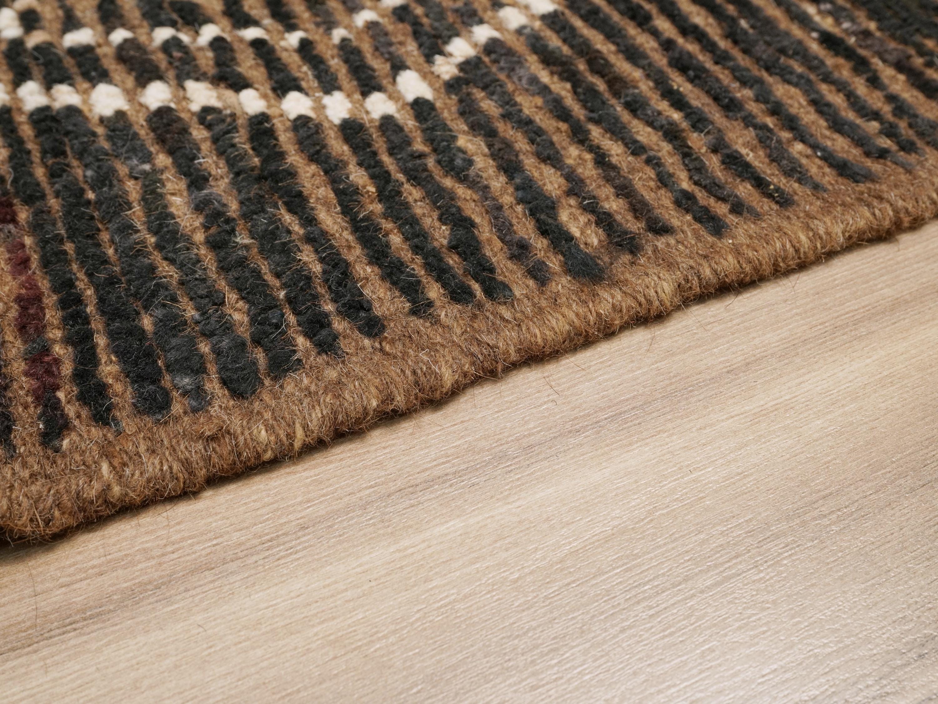 5x8 Ft Dark Brown Moroccan Rug - Hand Knotted Area Rug