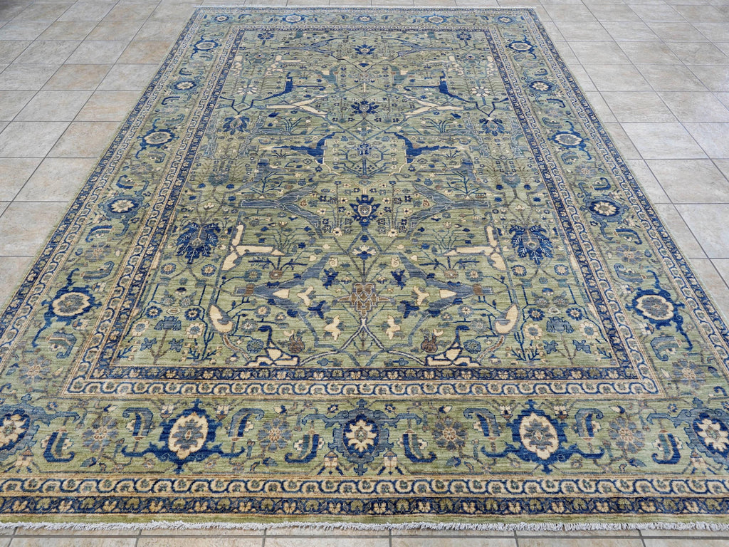 9x12 Ft Green Bidjar Rug - Afghan Oriental Area Rug