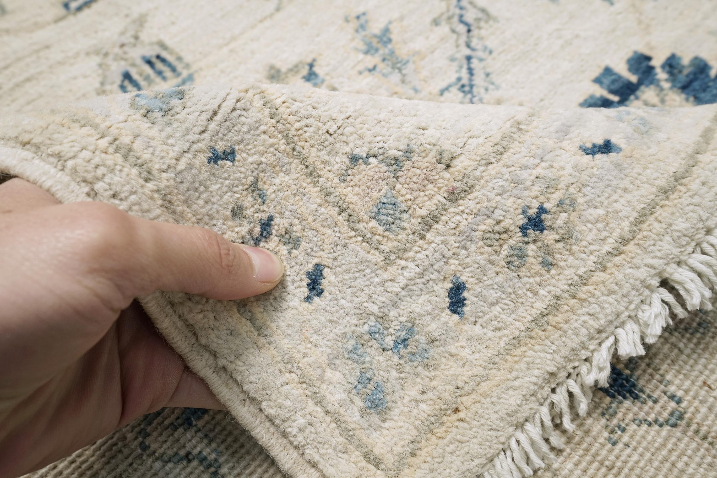 6x9 Ft White Serapi Rug - Afghan Handmade Floral Rug