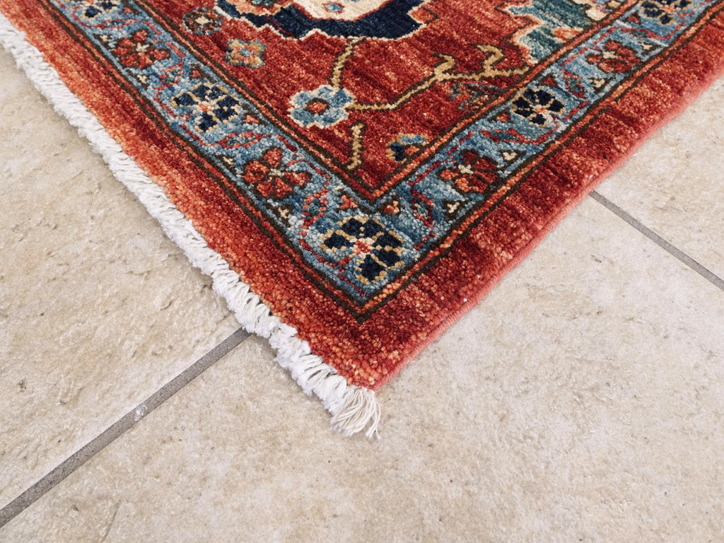 6x9 Ft Red Bidjar Rug - Hand Knotted Oriental Area Rug