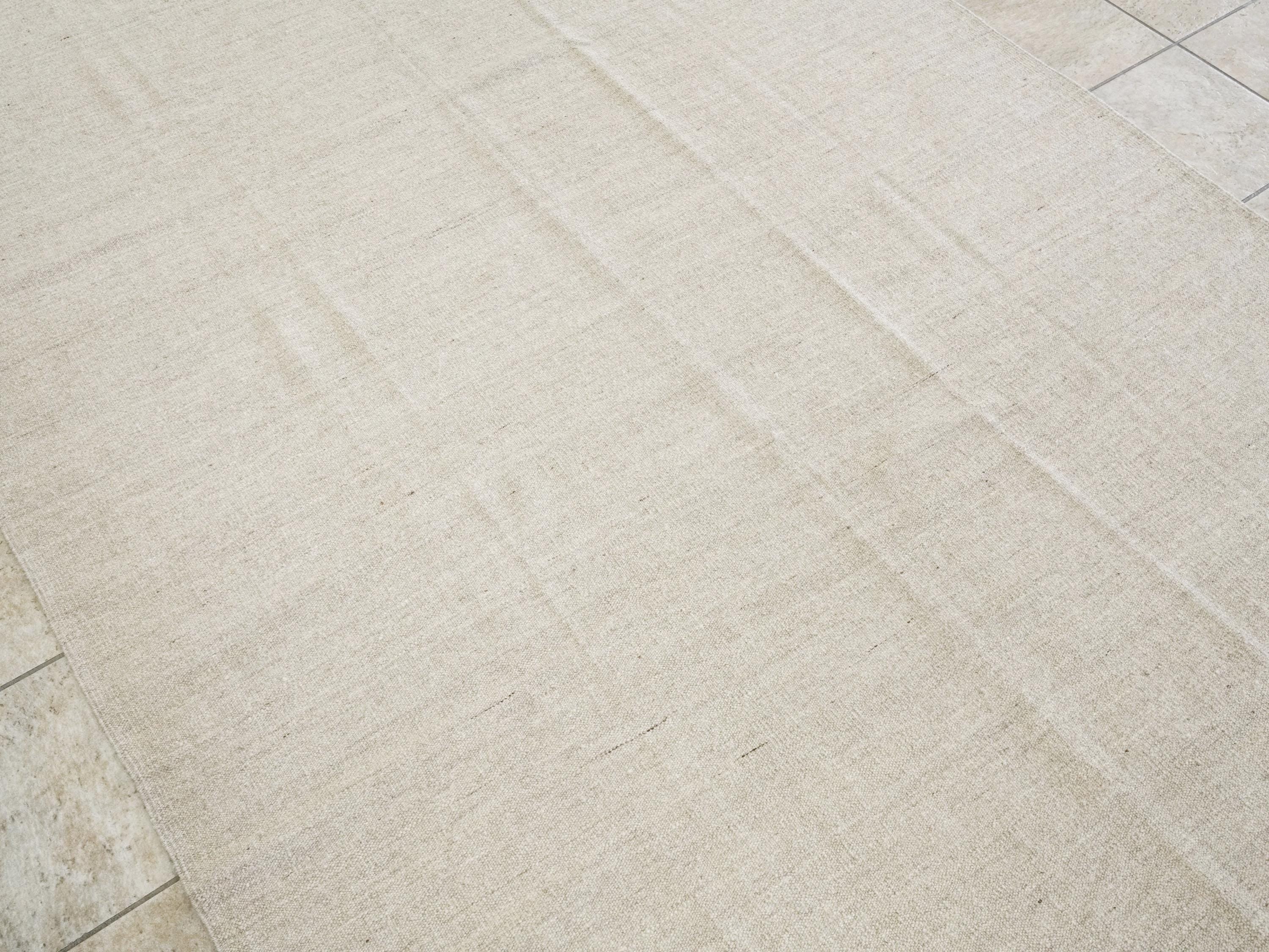 6x9 Ft Beige Kilim Rug - Flat Weave Afghan Rug