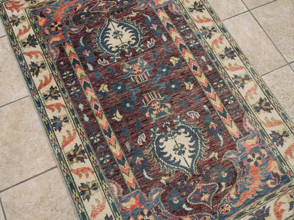 3x5 Ft Hand Knotted Serapi Rug - Traditional Area Rug