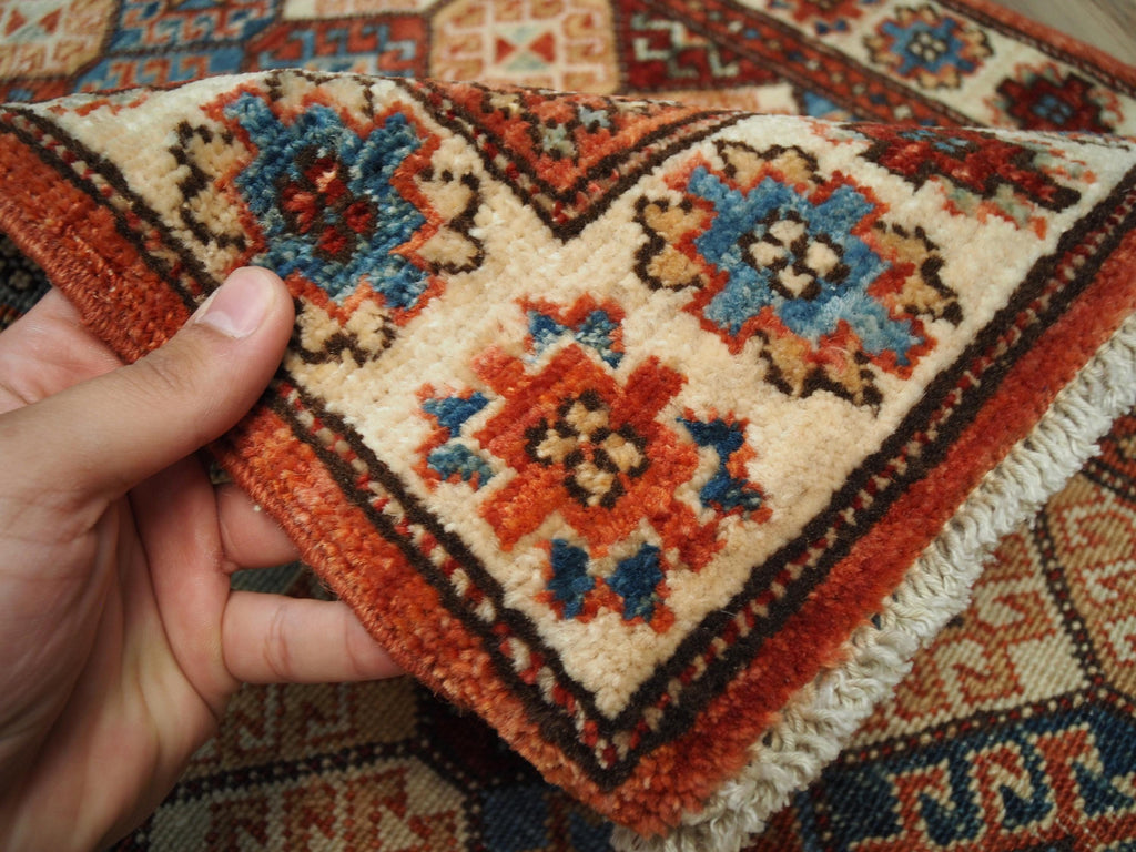 3x5 Ft Orange Heriz Rug - Oriental Wool Rug