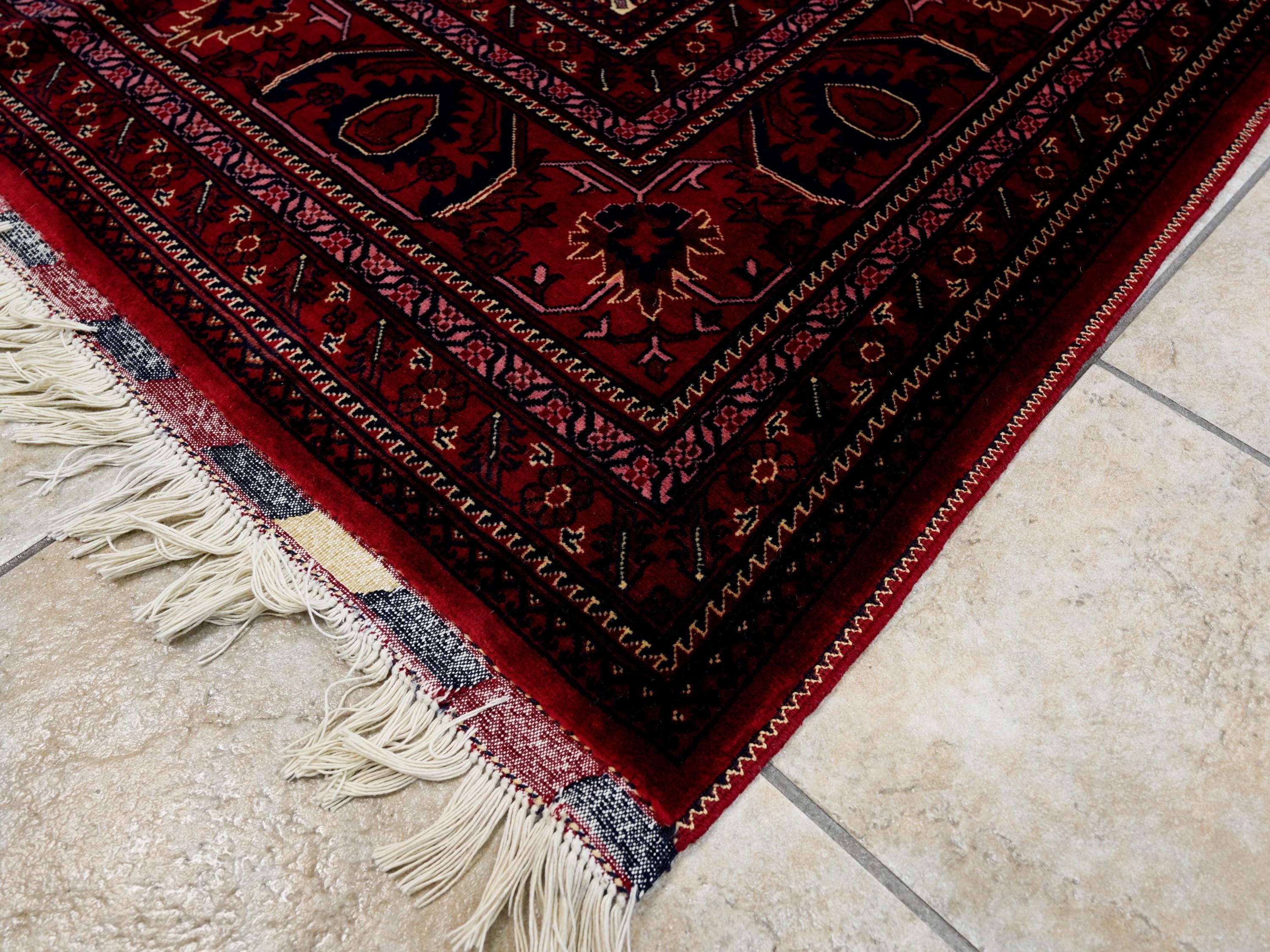10x14 Ft Dark Red Bidjar Rug - Hand Knotted Oriental Rug