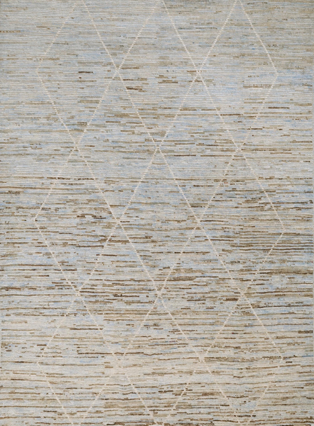 6x9 Ft Light Blue Moroccan Rug - Afghan Handmade Wool Rug