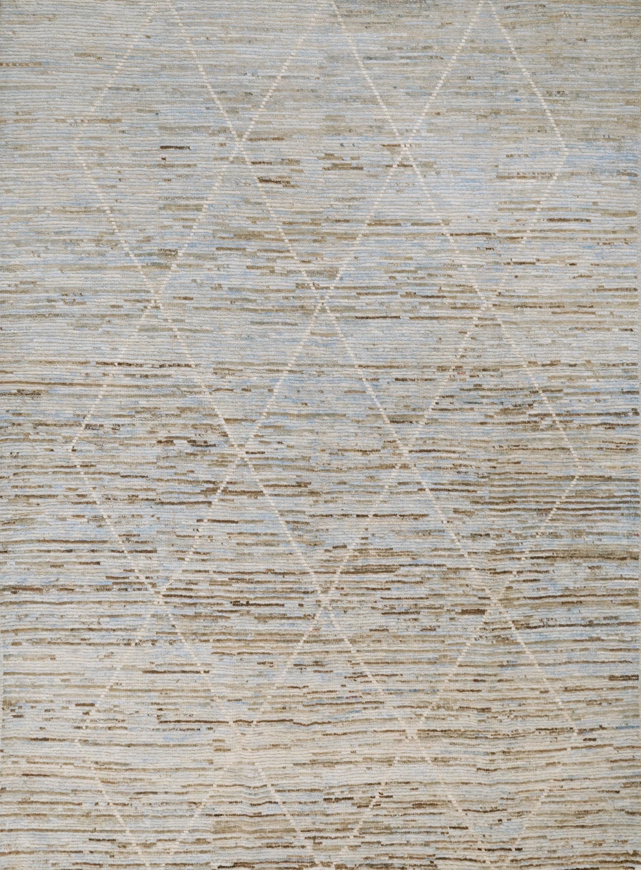 6x9 Ft Light Blue Moroccan Rug - Afghan Handmade Wool Rug