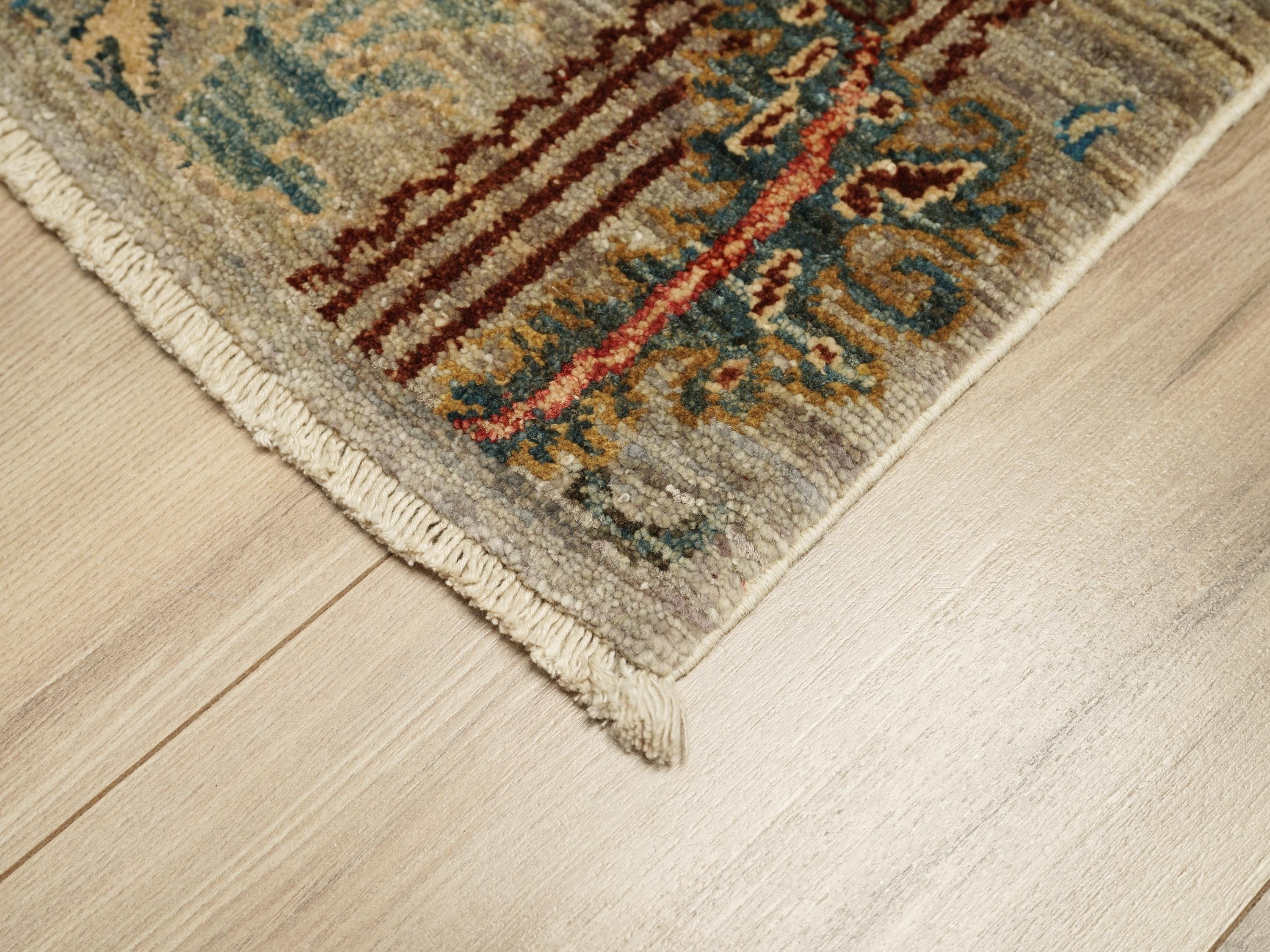 2x3 Ft Handmade Gabbeh Rug - Afghan Wool Accent Rug