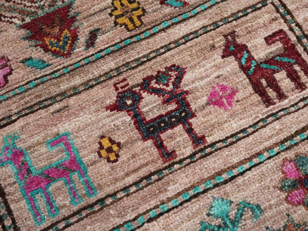 3x4 Ft Hand Knotted Wool Persian Rug - Traditional Oriental Design