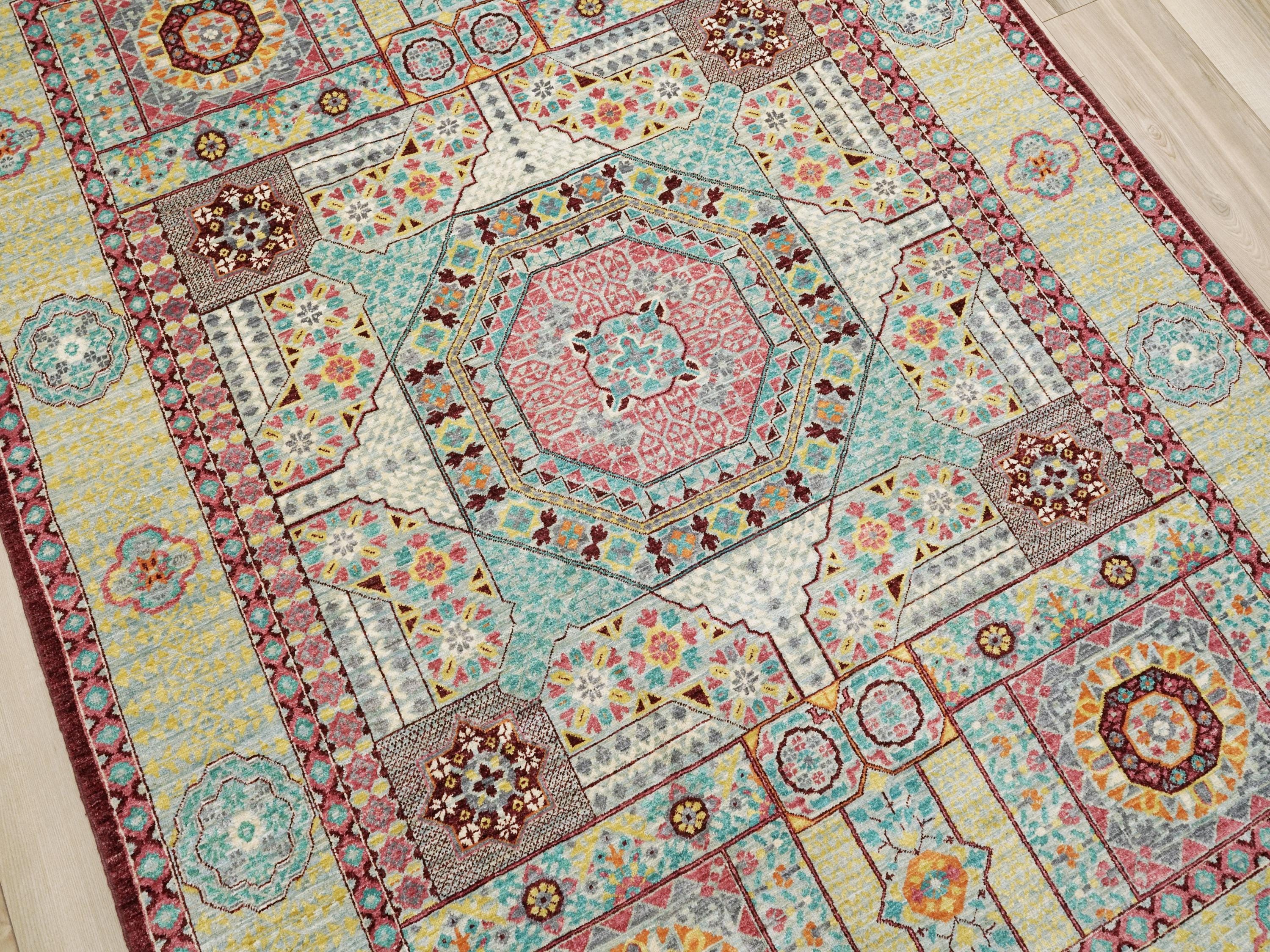 6x8 Ft Mamluk Rug - Traditional Hand Knotted Area Rug