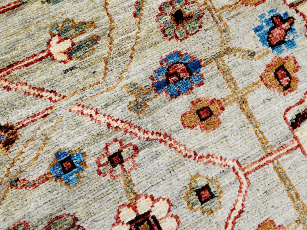 8x10 Ft Beige & Gray Bidjar Rug - Hand Knotted Wool Oriental Rug