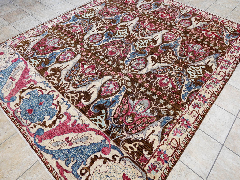 8x10 Ft Brown Bidjar Rug - Hand Knotted Oriental Rug