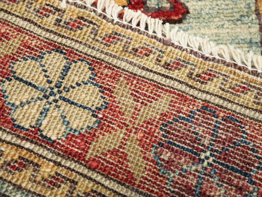 2x3 Ft Blue Serapi Rug - Handmade Wool Accent Rug