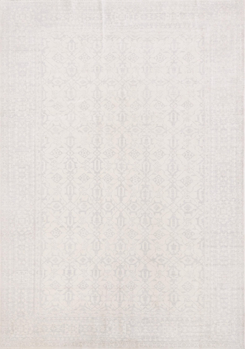 6x9 Ft White Vintage Heriz Rug - Afghan Handmade Area Rug
