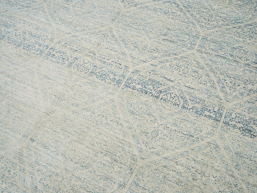 10x14 Ft Light Blue Gabbeh Rug - Hand Knotted Oriental Wool Rug