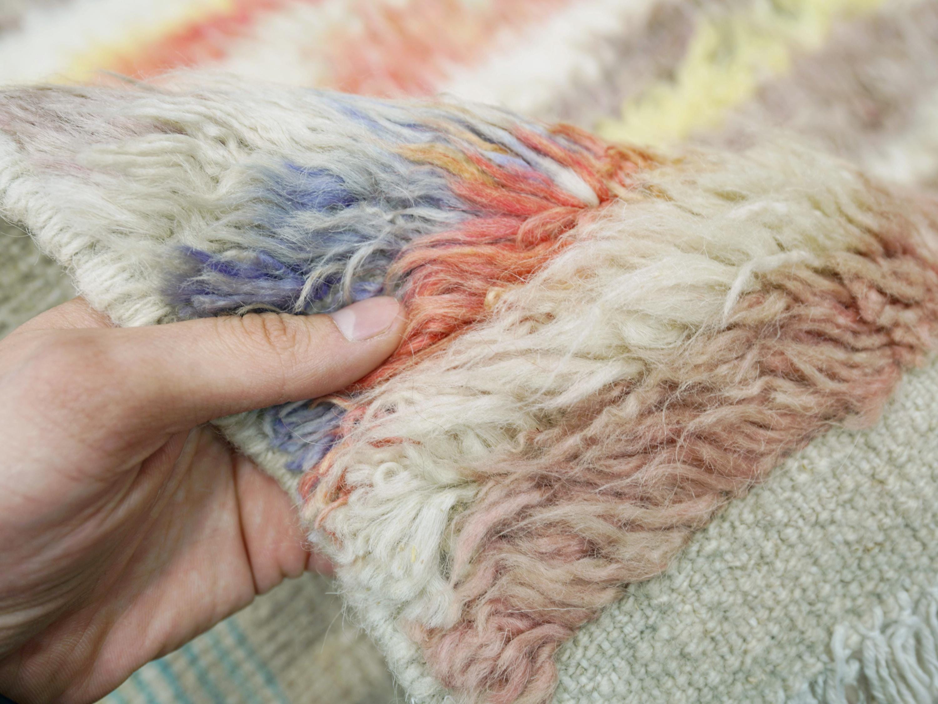 5x6 Multicolor Moroccan Rug - Hand Knotted Wool Area Rug