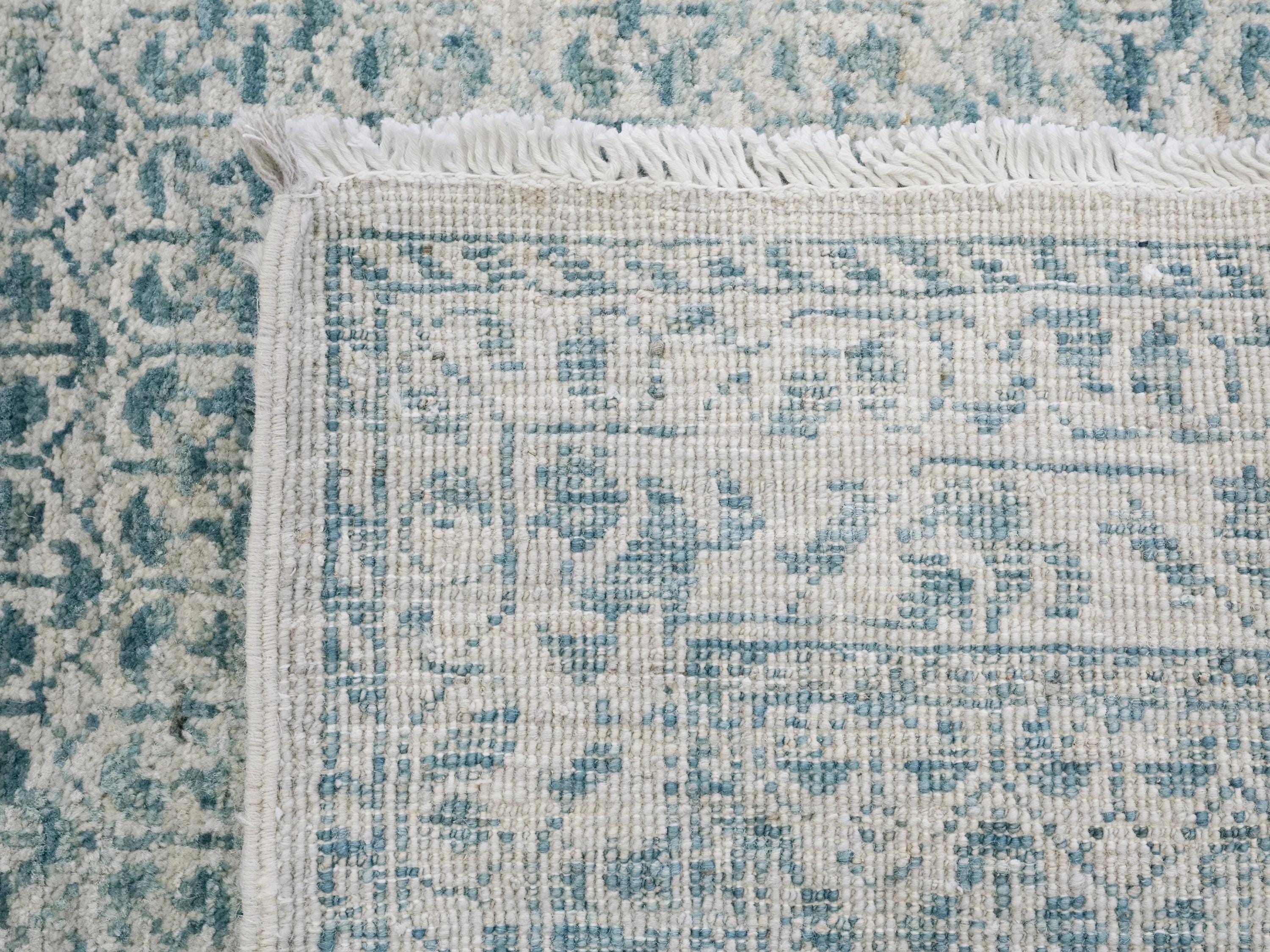4x6 Ft Blue Heriz Rug - Afghan Handmade Oriental Rug