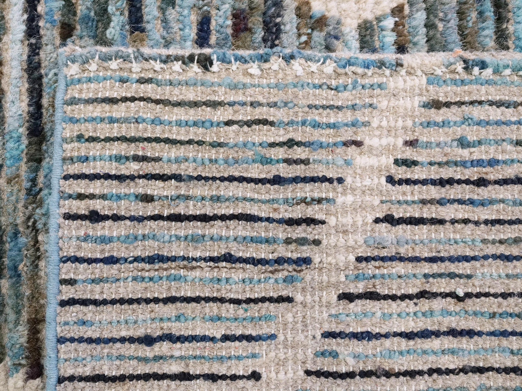 8x10 Ft Blue Moroccan Rug - Afghan Handmade Wool Rug