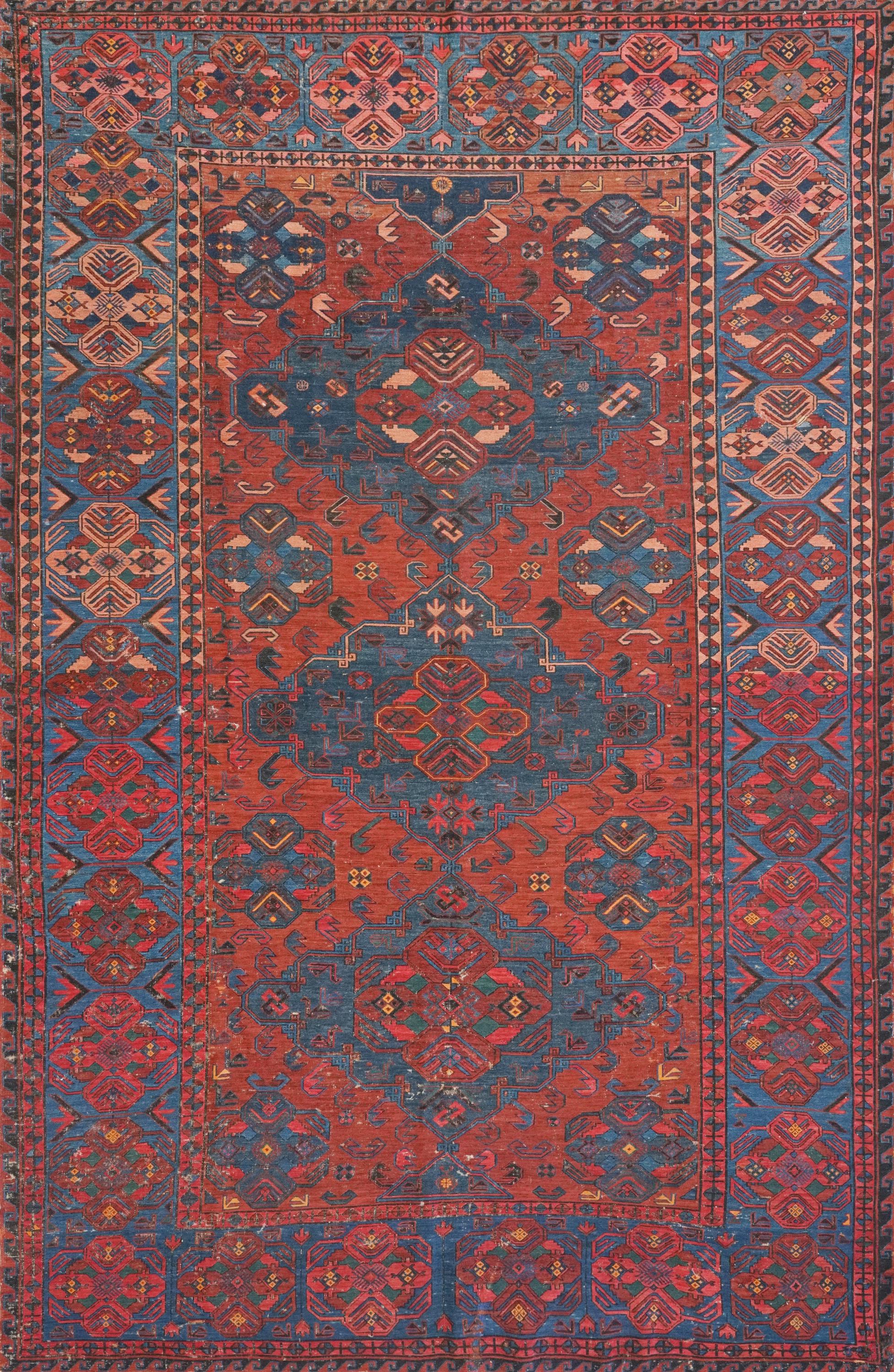 7x10 Ft Antique Red Soumak Rug - Afghan Flat Weave - Ghazni Wool Rug