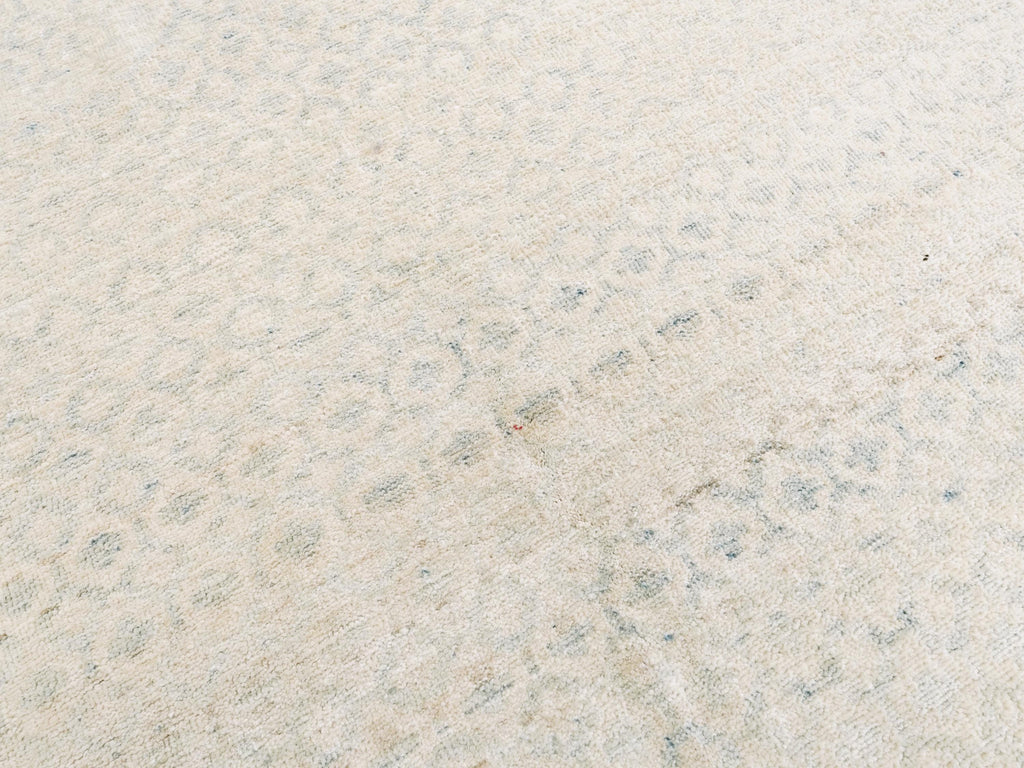 6x9 Ft White Heriz Rug - Hand Knotted Oriental Area Rug