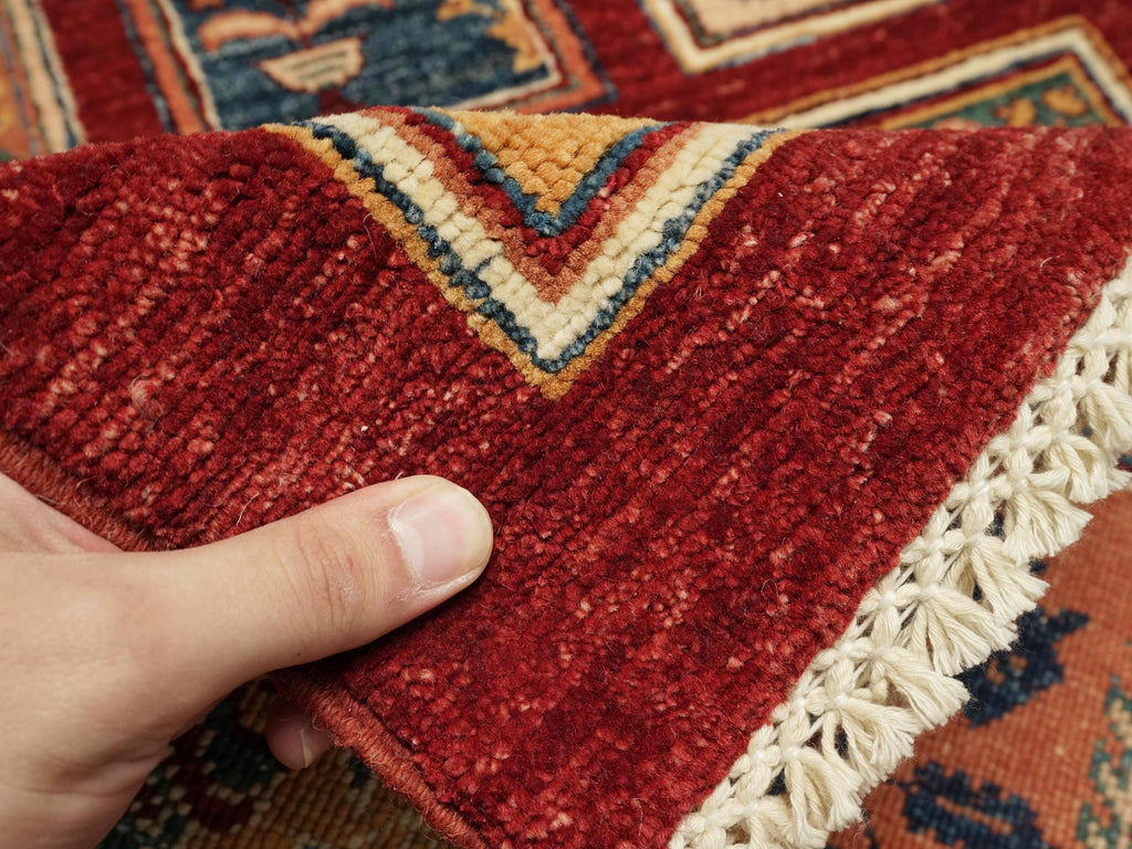3x5 Ft Red Heriz Rug - Handmade Afghan Area Rug - Garden Design