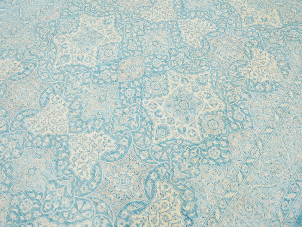 8x10 Ft Light Blue Serapi Rug - Hand Knotted Afghan Wool Rug