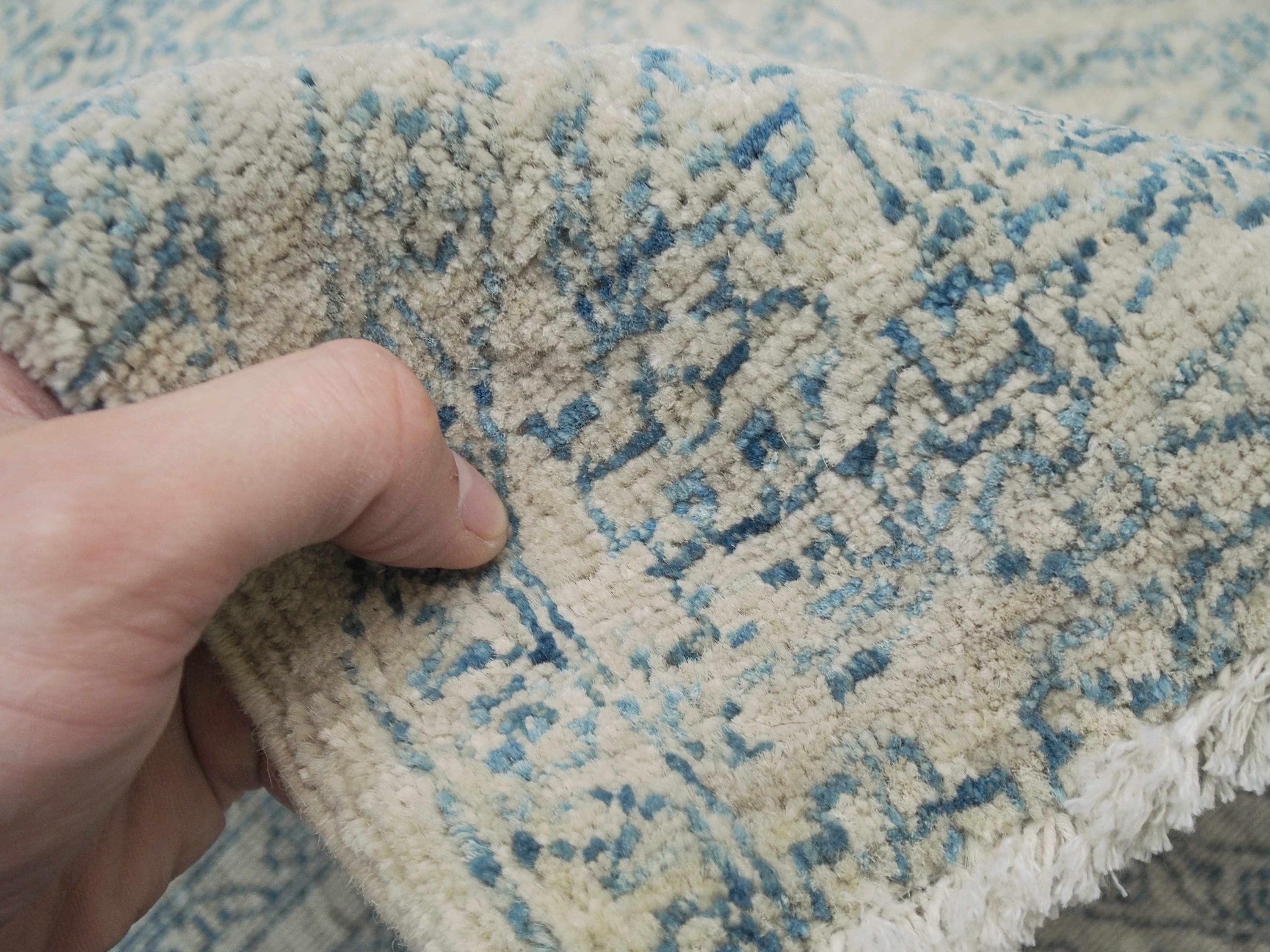 10x14 Ft Light Blue Gabbeh Rug - Hand Knotted Oriental Wool Rug