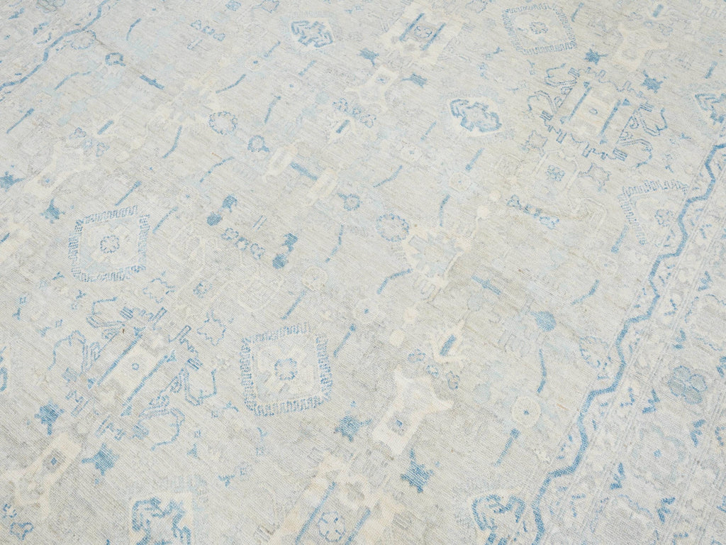 9x12 Ft Light Blue Oushak Rug - Handmade Area Rug