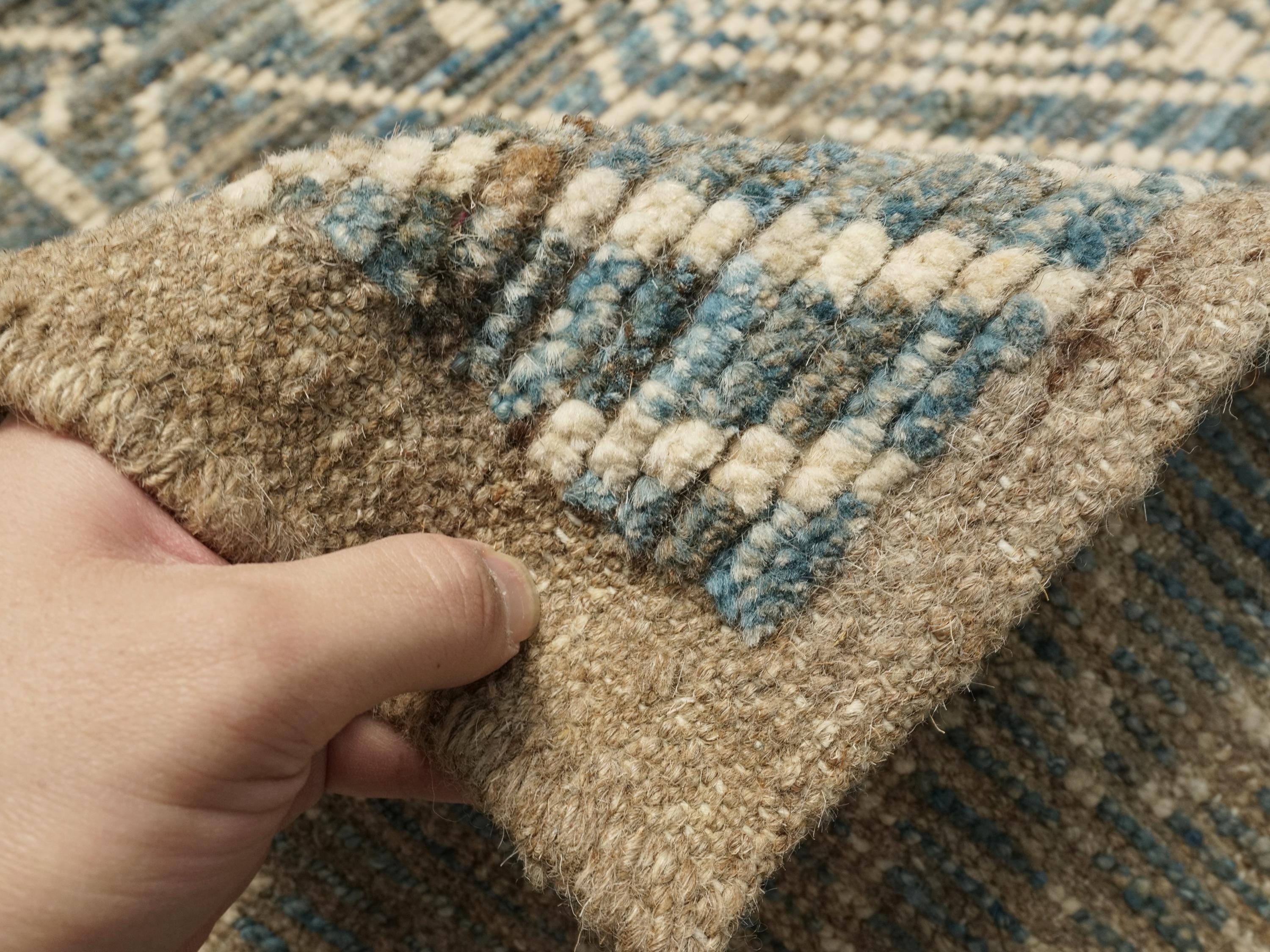 7x7 Ft Blue Moroccan Rug - Afghan Handmade Area Rug