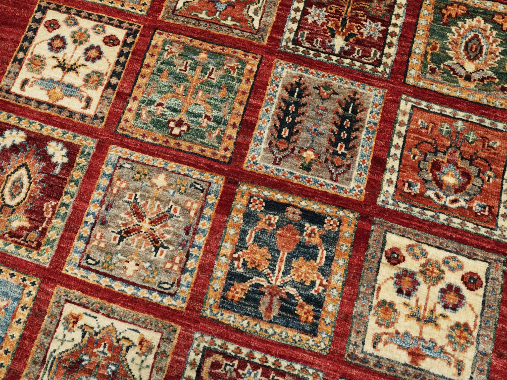 3x5 Ft Handmade Red Gabbeh Rug - Oriental Area Rug