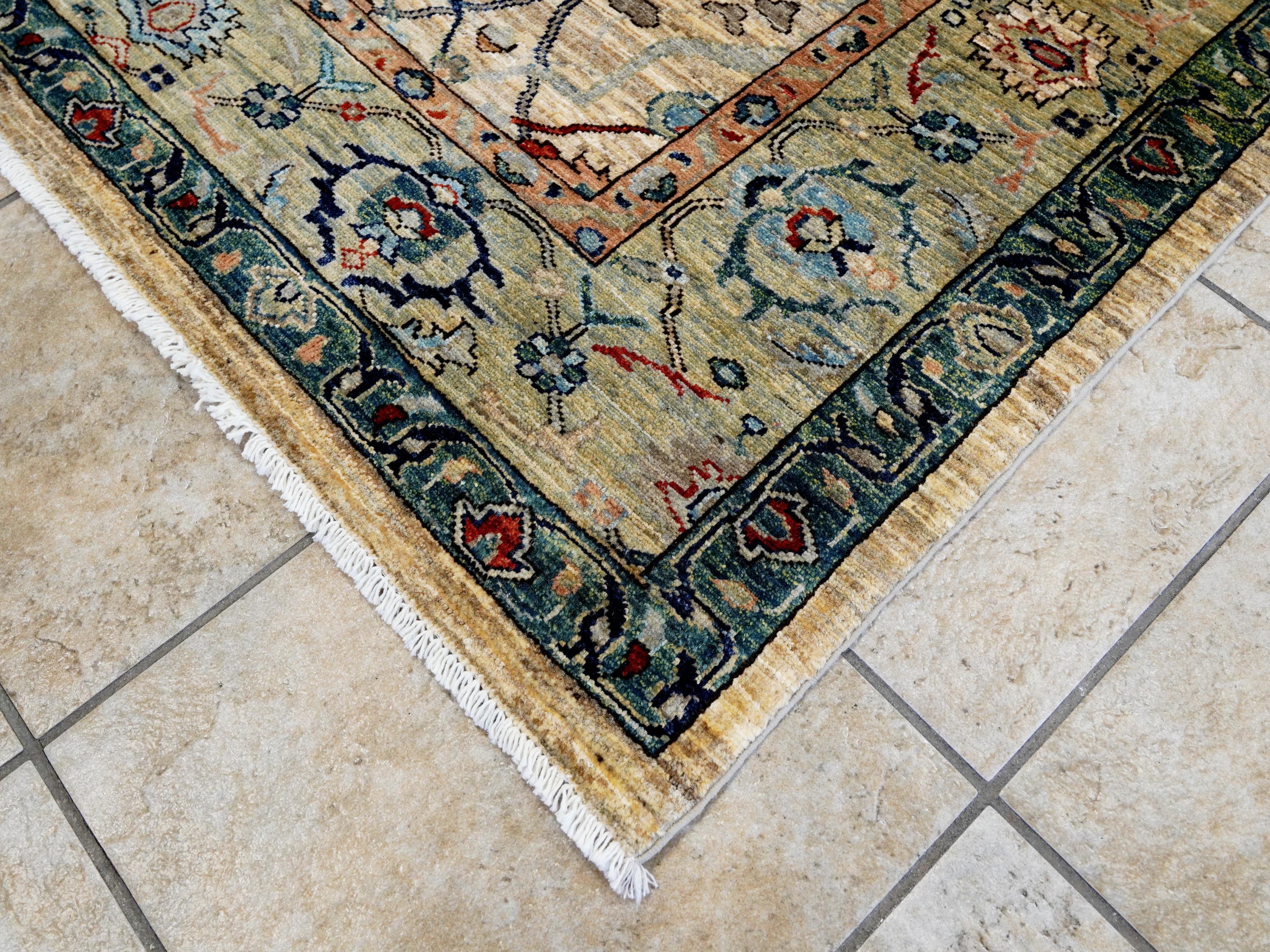 6x8 Ft Light Brown Bidjar Rug - Hand Knotted Oriental Area Rug