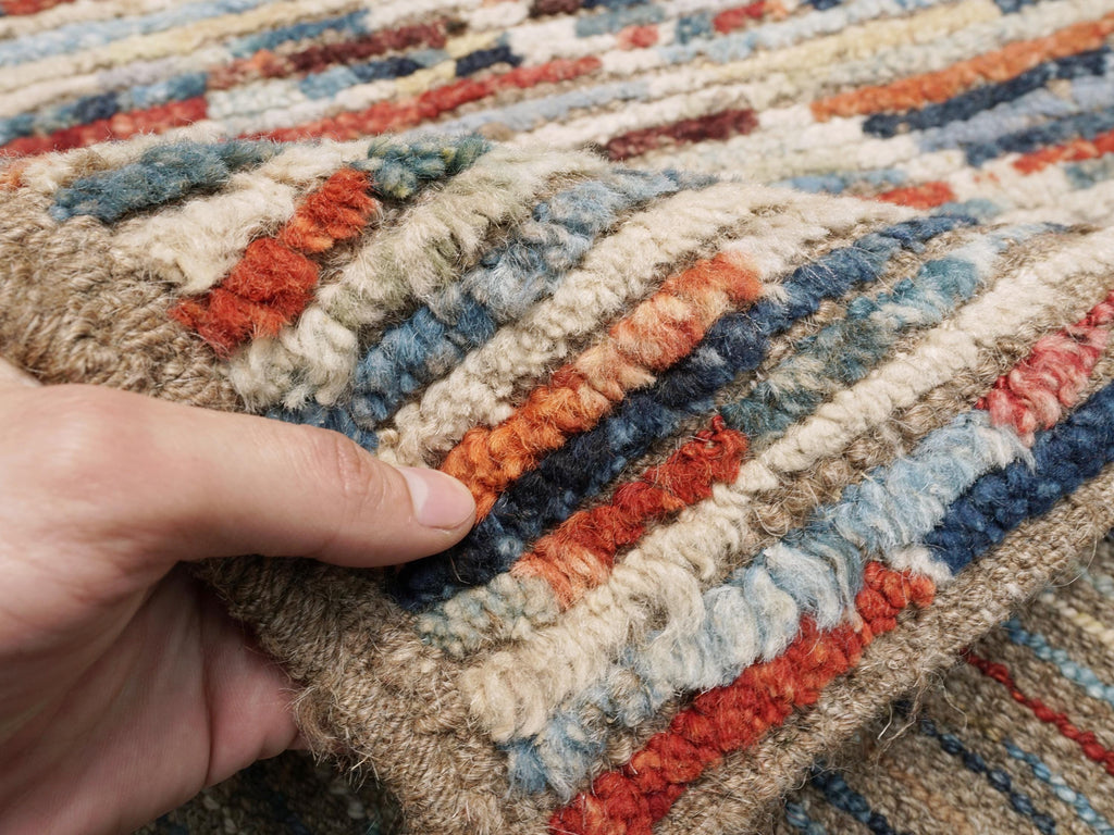 7x10 Ft Colorful Moroccan Rug - Hand Knotted Area Rug