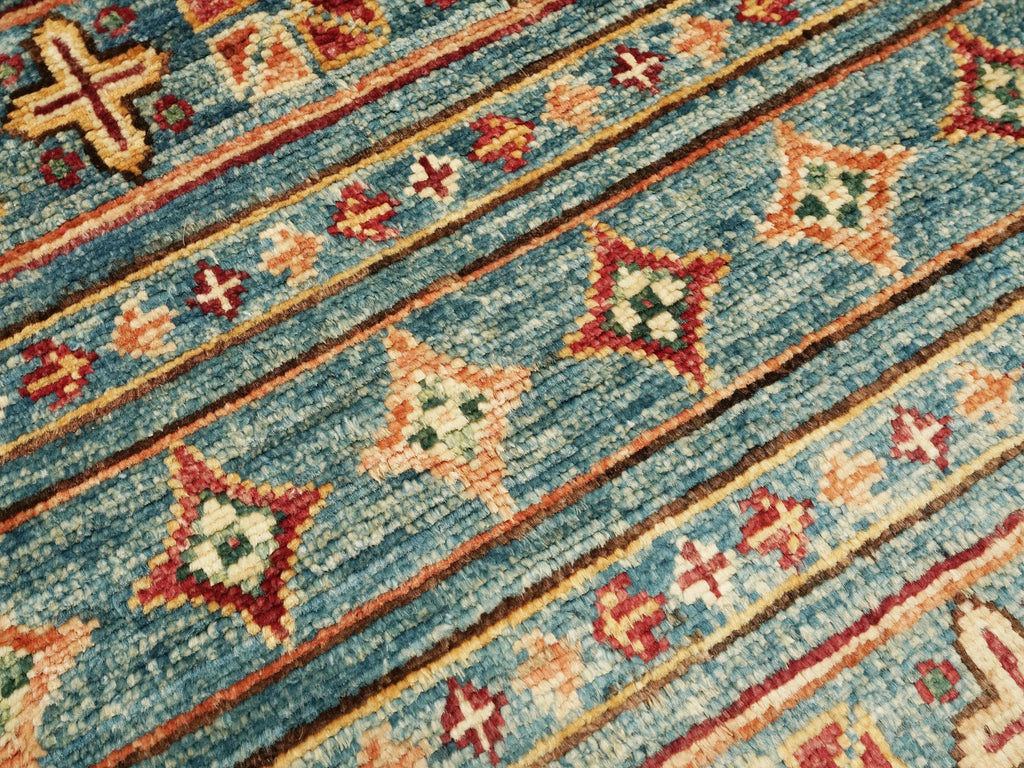 3x5 Ft Blue Khorjan Rug - Hand Knotted Oriental Rug