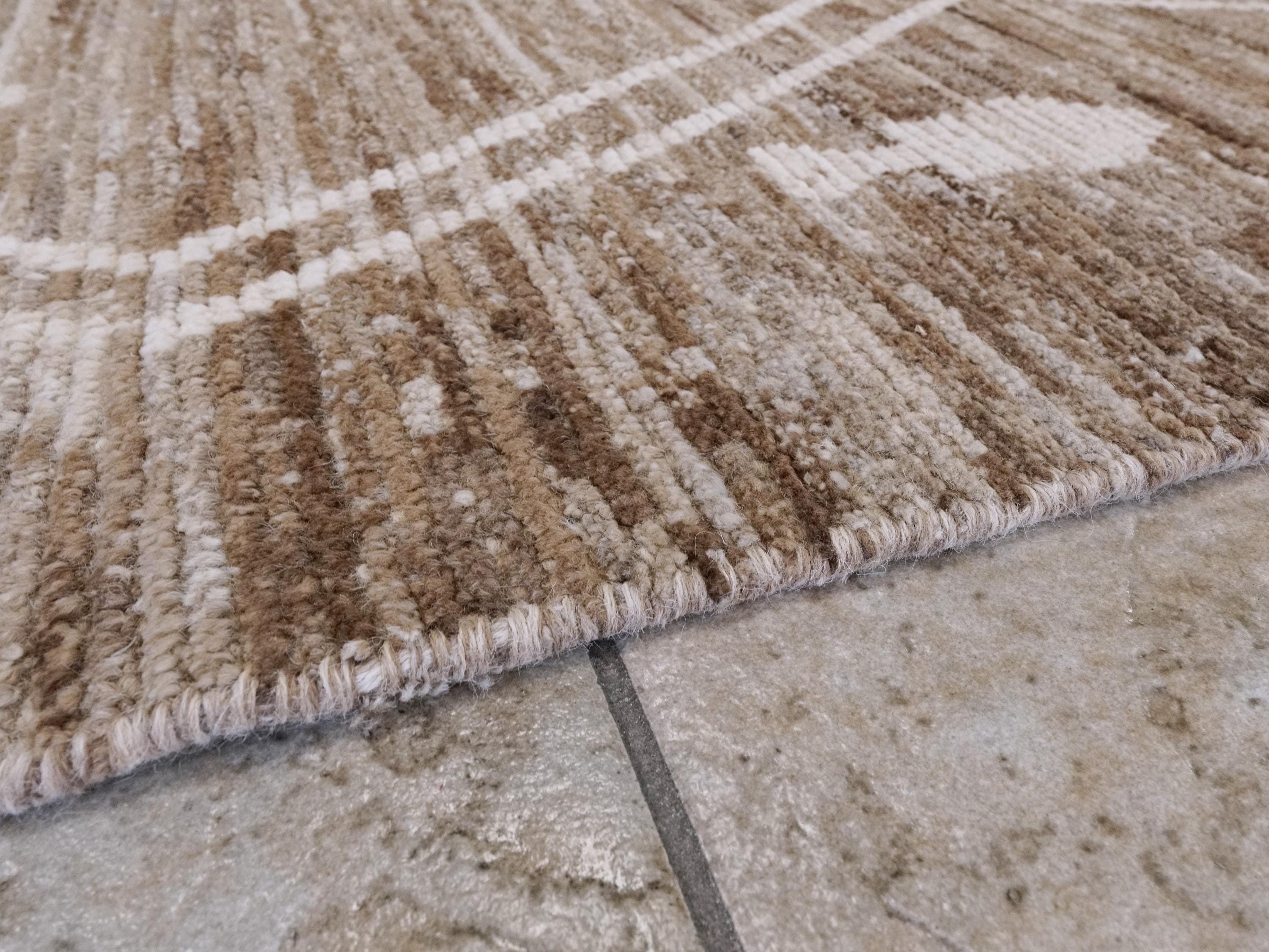 16 Ft Brown Moroccan Runner Rug - Afghan Wide Hallway Rug