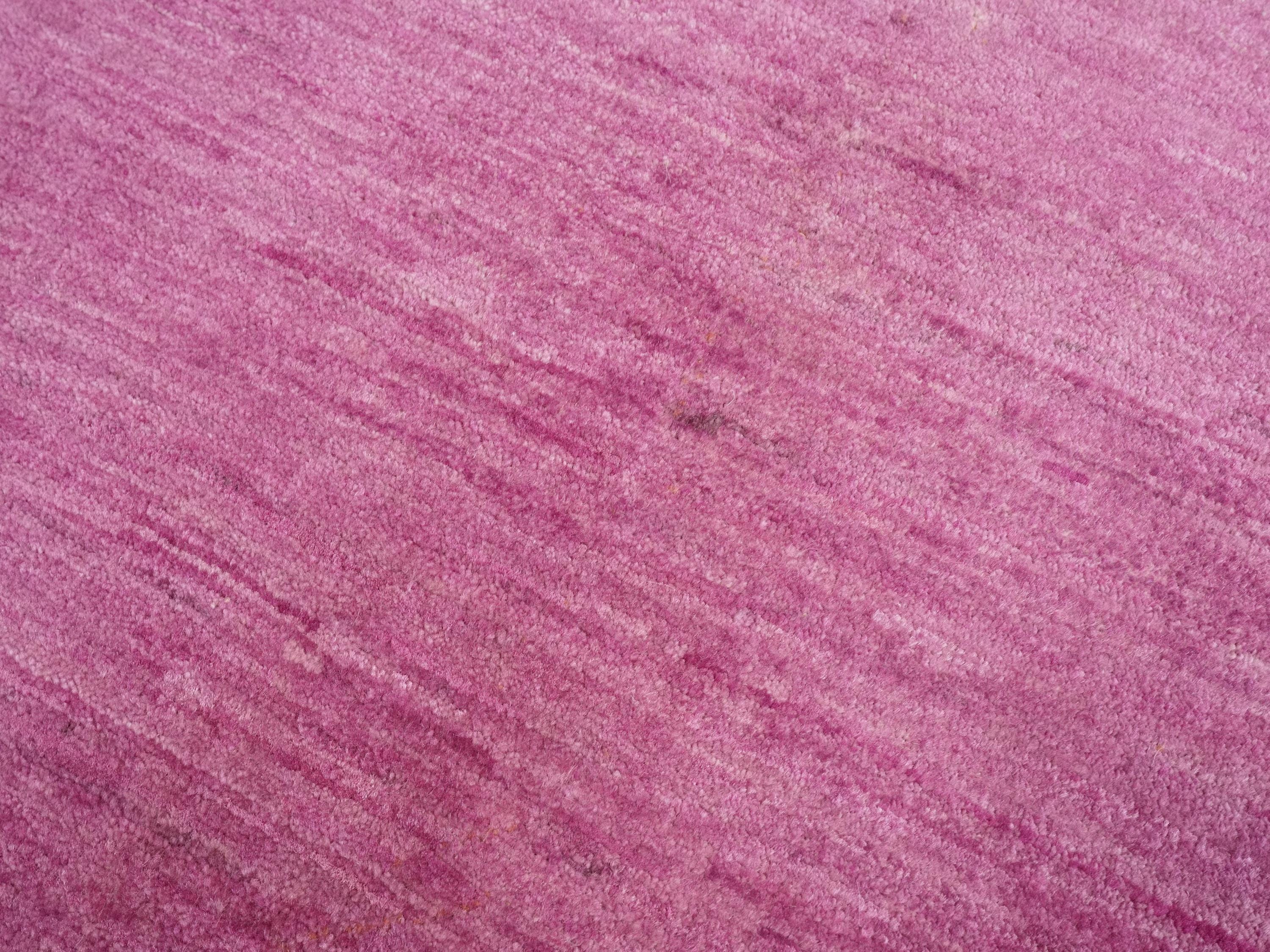 2x3 Ft Hand Knotted Purple Gabbeh Rug - Afghan Wool Doormat