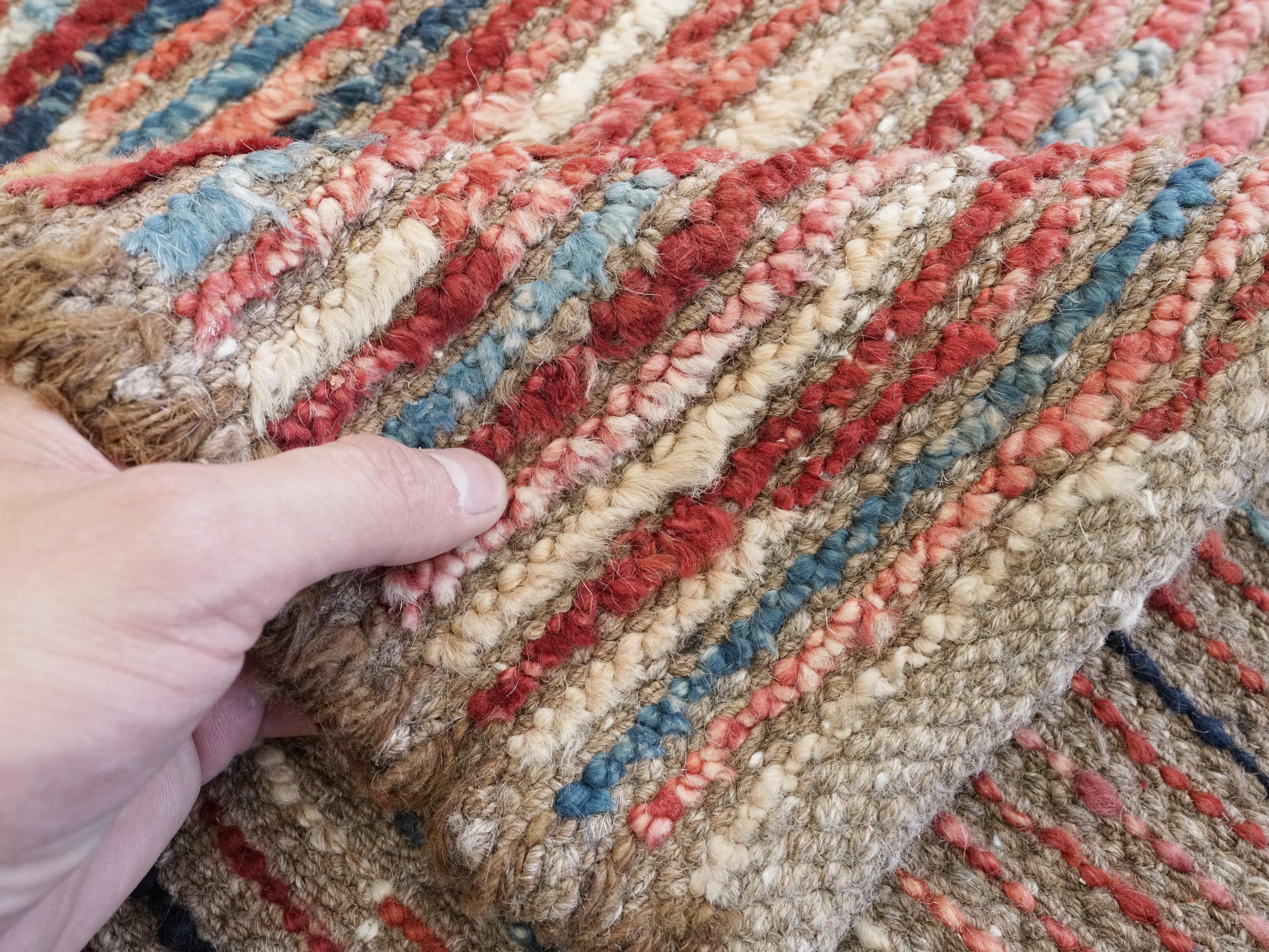 10 Ft Red Moroccan Runner Rug - Afghan Handmade Wool Rug