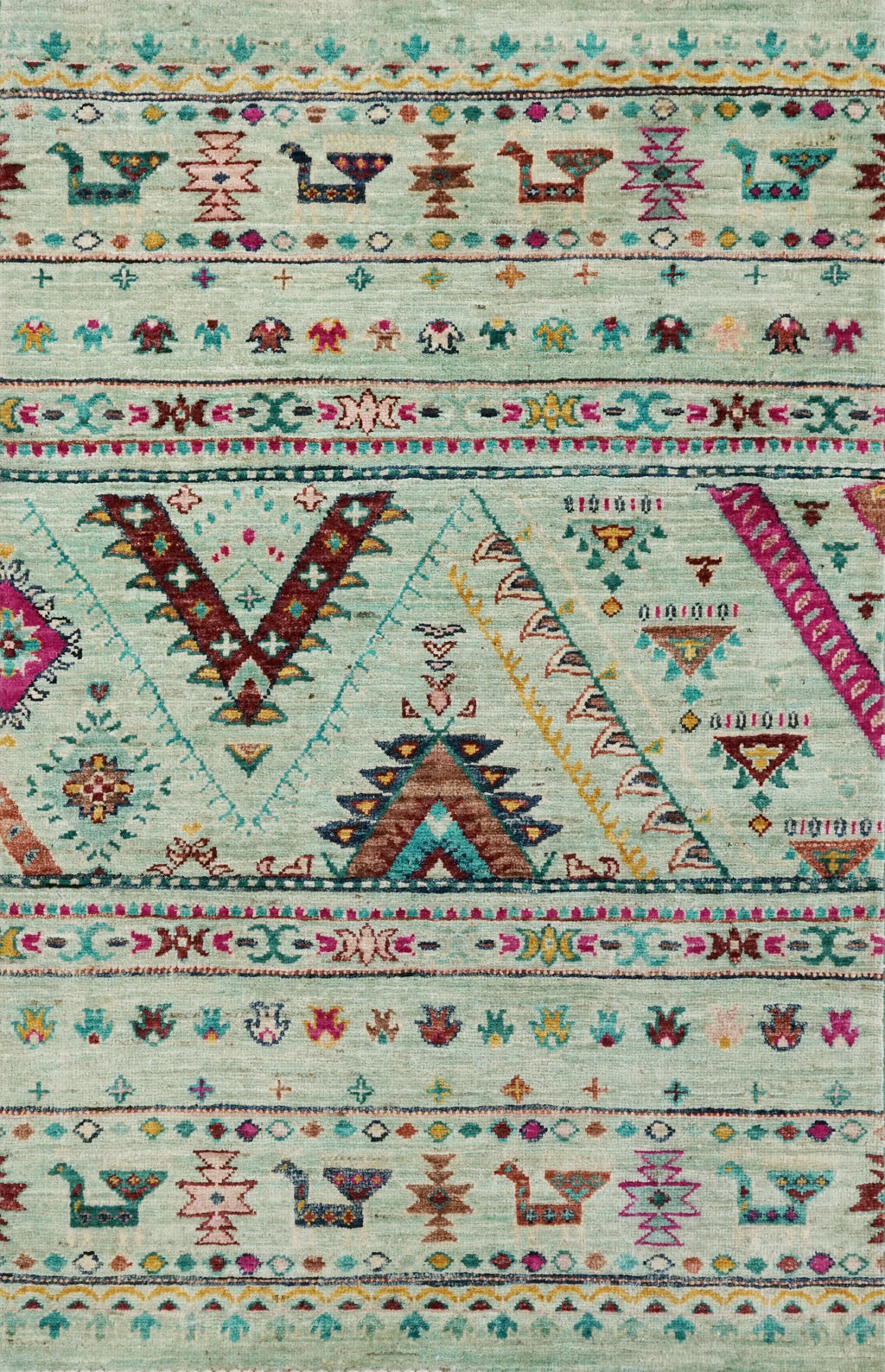 3x4 Ft Hand Knotted Wool Khorjin Rug - Traditional Oriental Area Rug