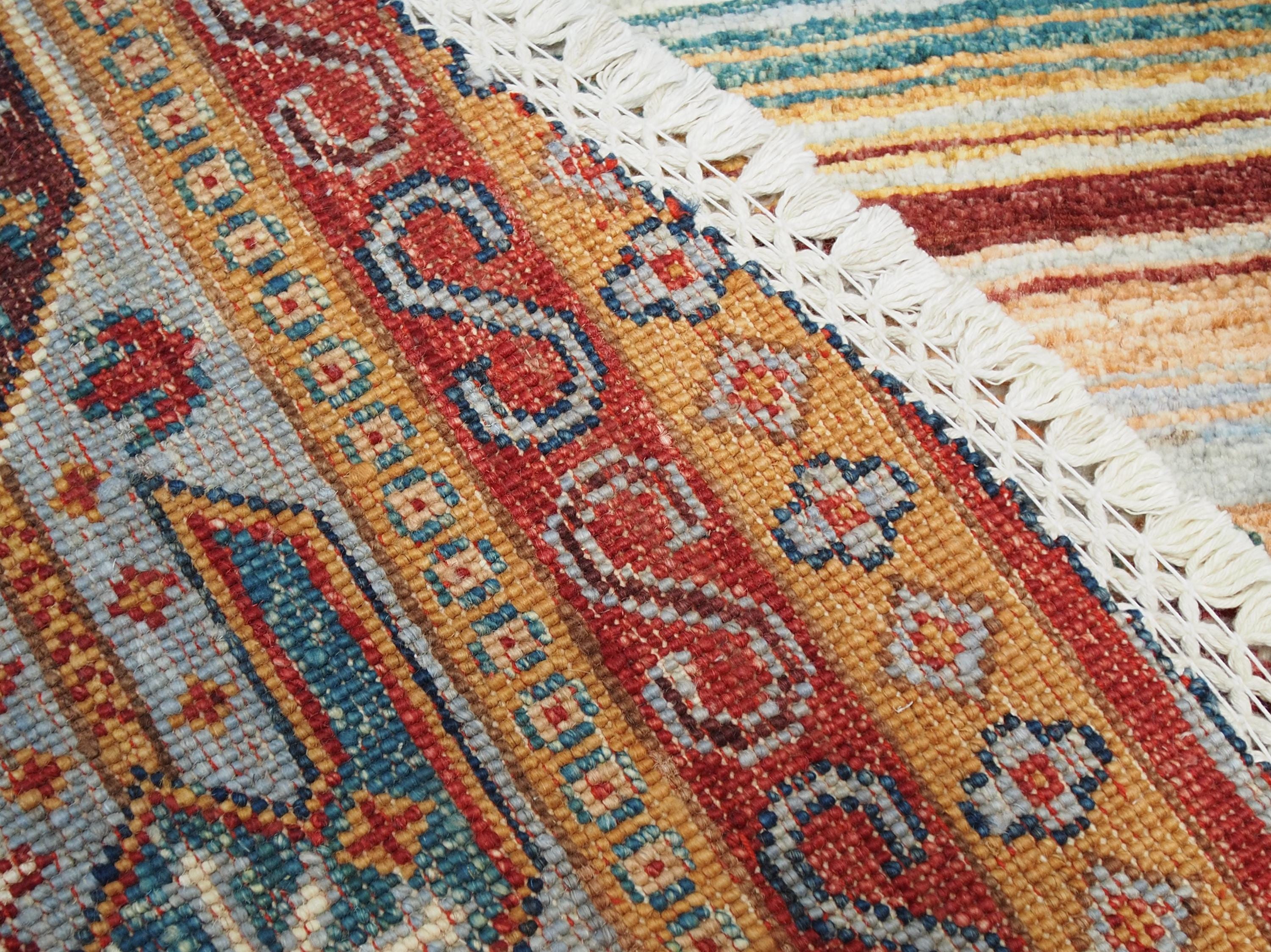 7x7 Ft Khorjin Rug - Handmade Oriental Wool Rug