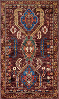 3x5 Ft Brown Bidjar Rug - Handmade Afghan Wool Rug