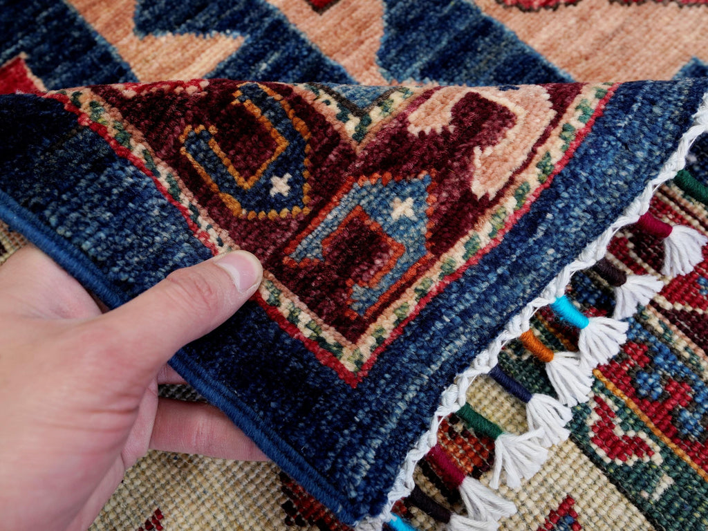 10x14 Ft Blue Beige Serapi Rug - Hand Knotted Wool Oriental Rug