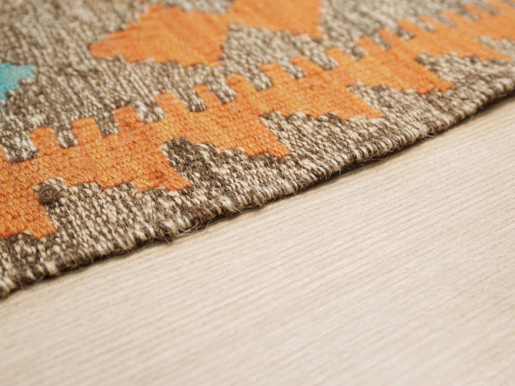 6x8 Ft Red Wool Kilim Rug - Traditional Afghan Rug