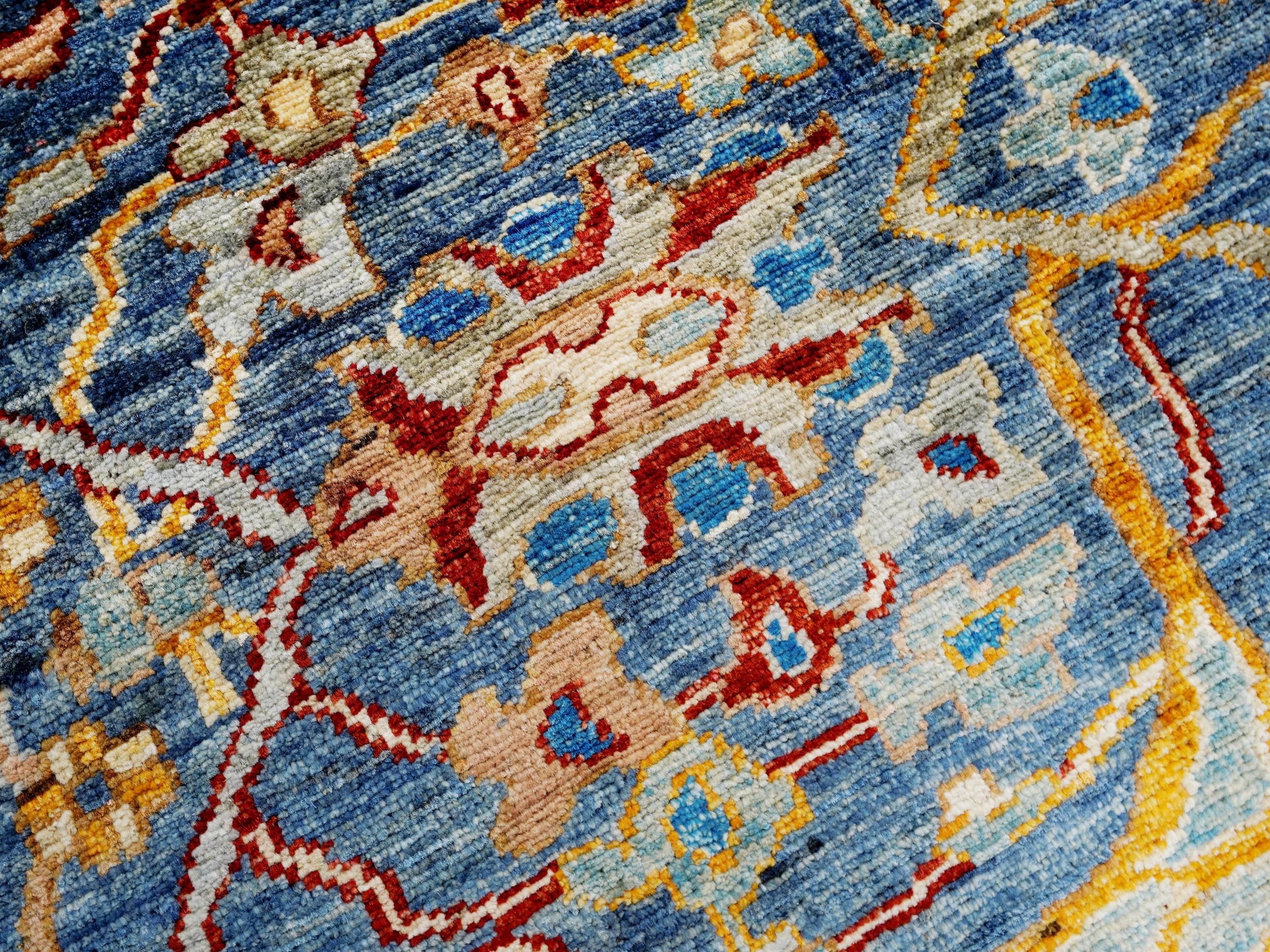 8x10 Ft Blue Bidjar Rug - Hand Knotted Wool Oriental Rug
