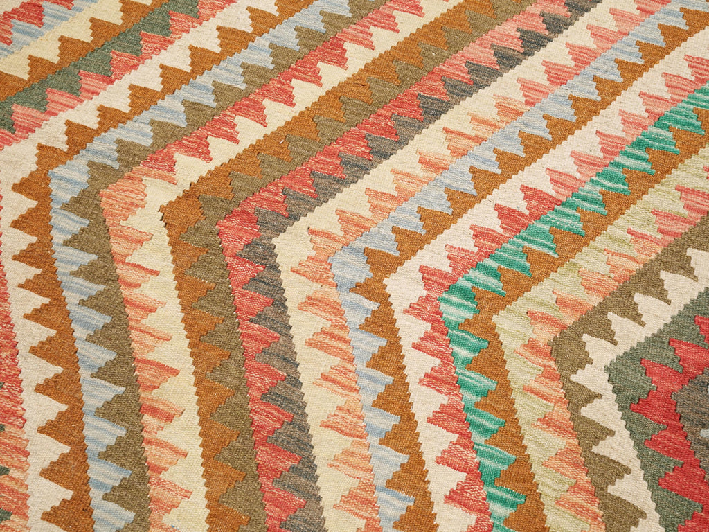 4x6 Ft Wool Kilim Rug - Flat Weave Scandinavian Rug