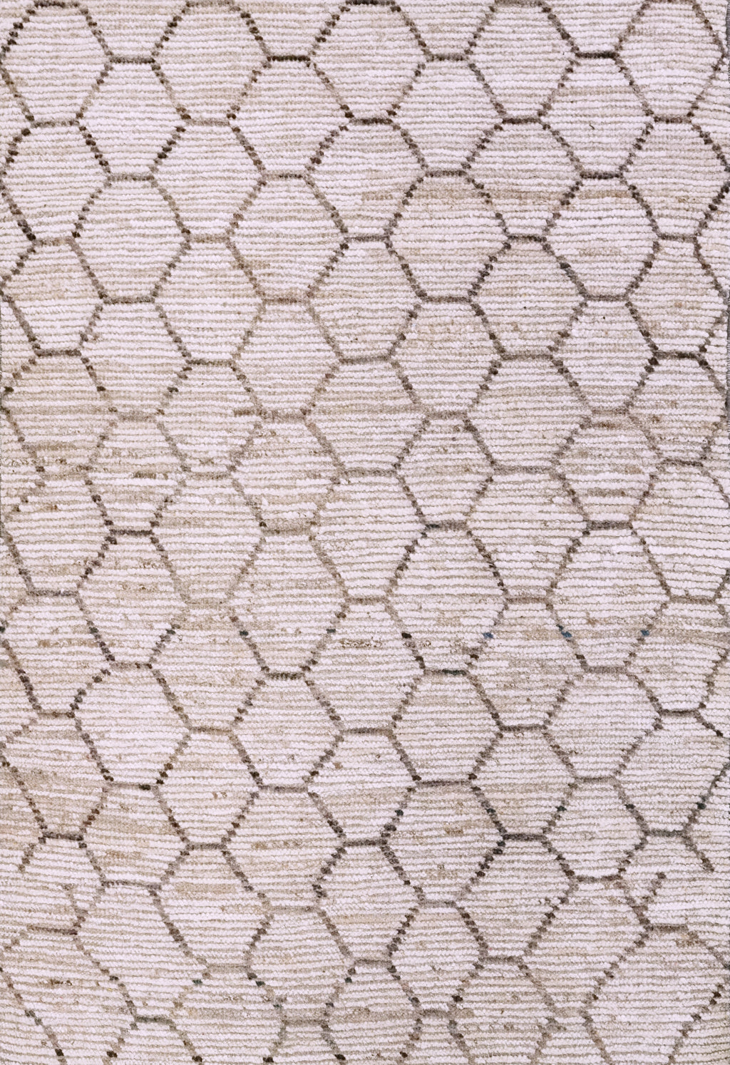 3x5 Ft Beige Moroccan Rug - Hand Knotted Area Rug