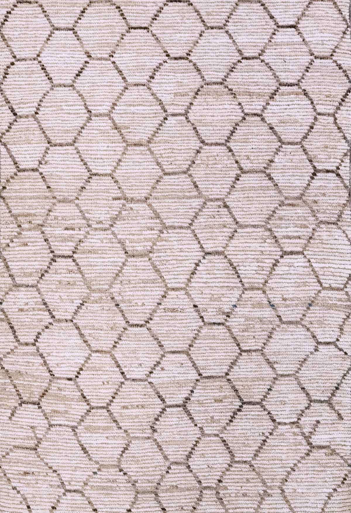 3x5 Ft Beige Moroccan Rug - Hand Knotted Area Rug